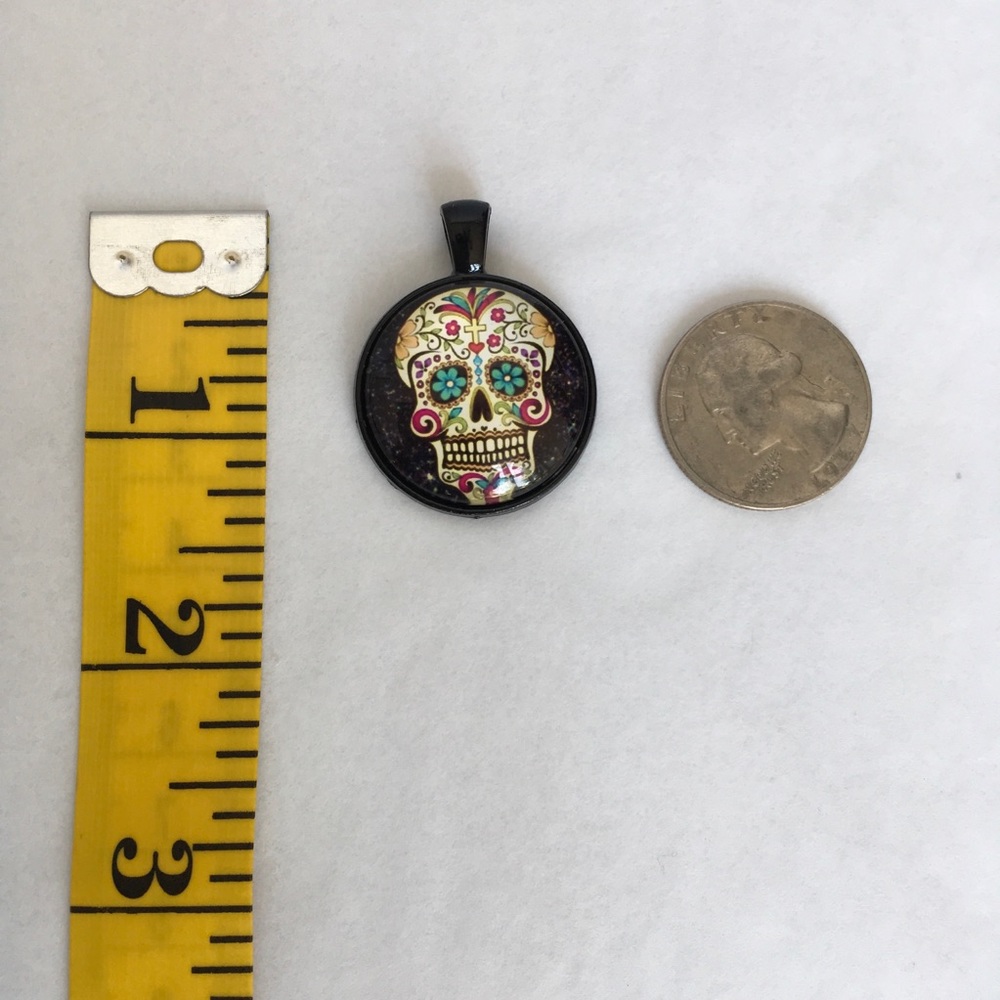 Sugar Skull Glass Necklace - Picture 6 of 8